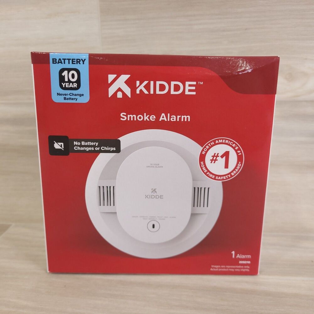 Kidde Battery Powered Smoke Alarm 10 Years Battery Reduces false alarms